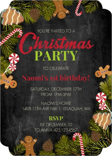 Gingerbread Invite via Purple Trail