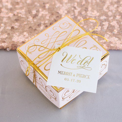 gold foil tags