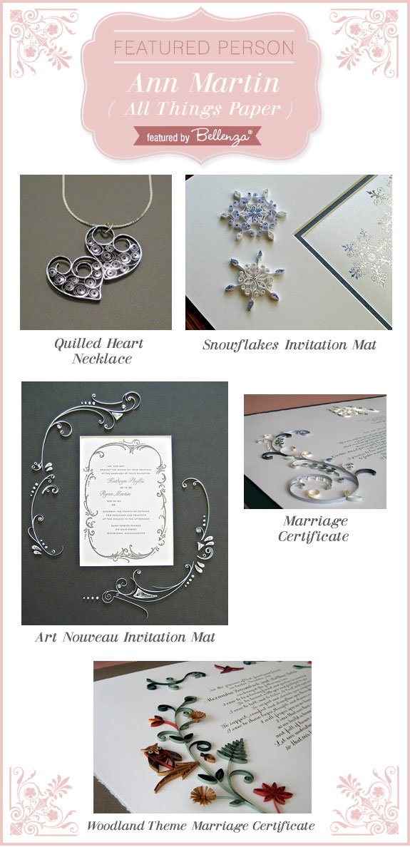 Ann Martin of All Things Paper! A Featured Person on the Wedding Bistro at Bellenza.
