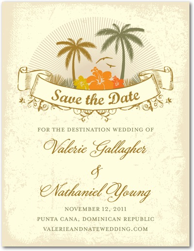 Destination Paradise Save The Dates