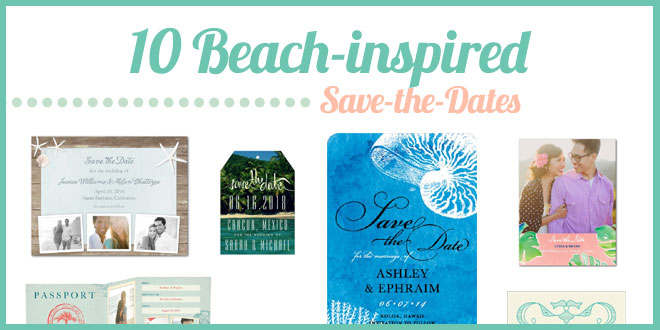 10 Beach-inspired Save-the-Dates Curated by Bellenza.