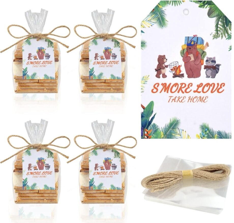 S'mores baby shower favor tags
