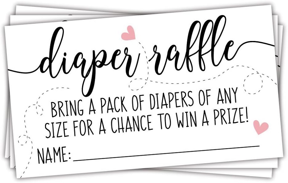 Diaper raffle tickets