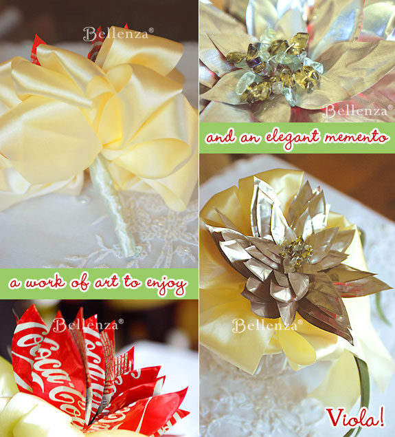 Tin wedding bouquet